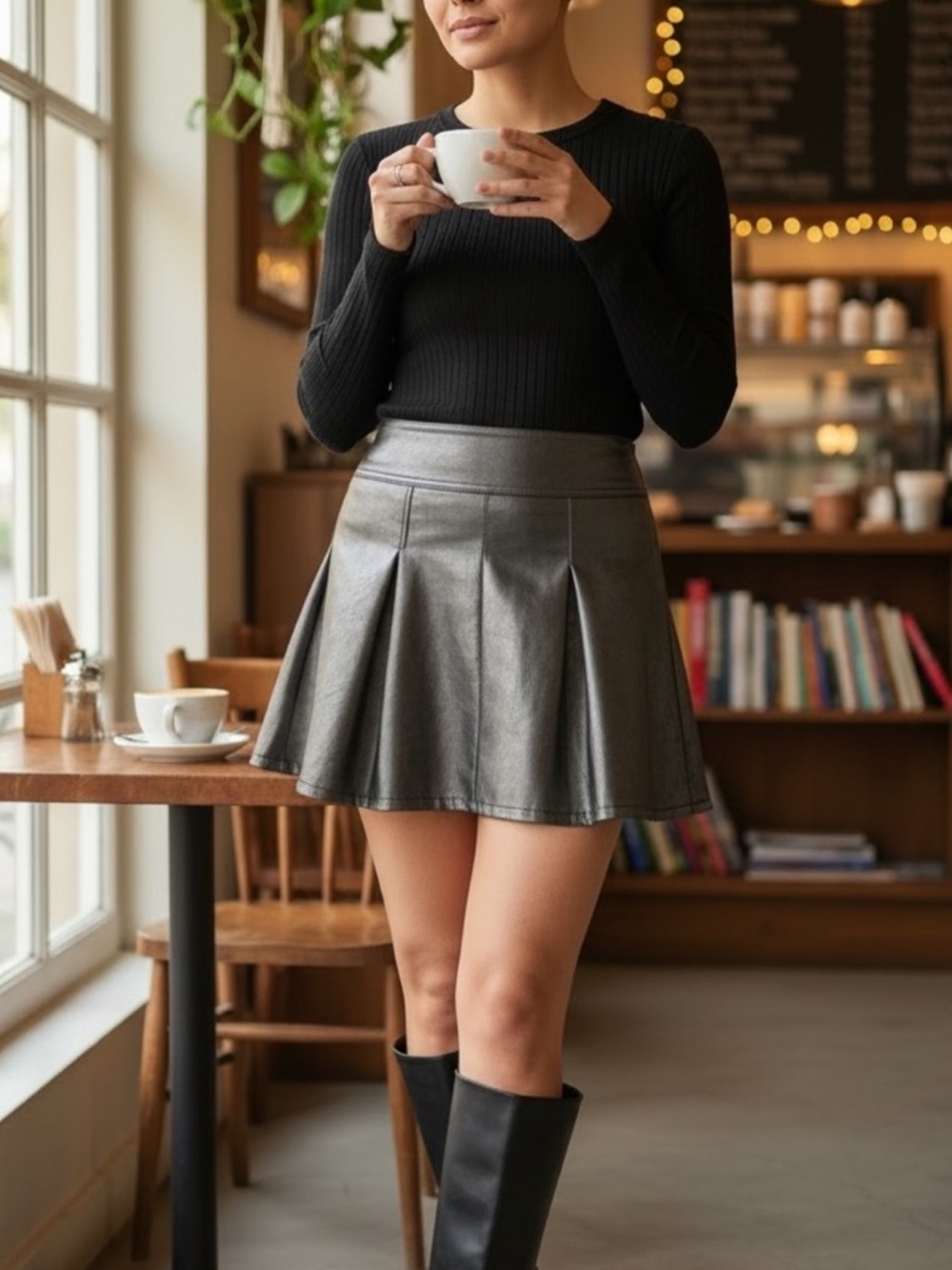 4/$20🎉Celebrity Pink Pleated Pleather Mini Skirt XXXL